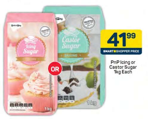 PnP Icing or Castor Sugar 1kg Each