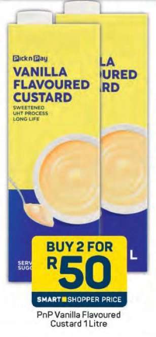 PnP Vanilla Flavoured Custard 1 Litre