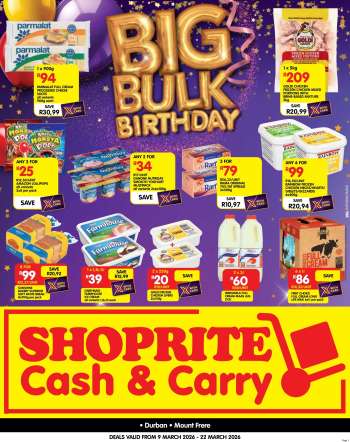 Shoprite catalogue  - 09/03/2026 - 22/03/2026.
