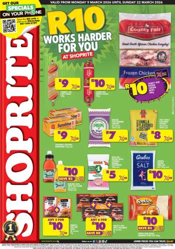 Shoprite catalogue  - 09/03/2026 - 22/03/2026.