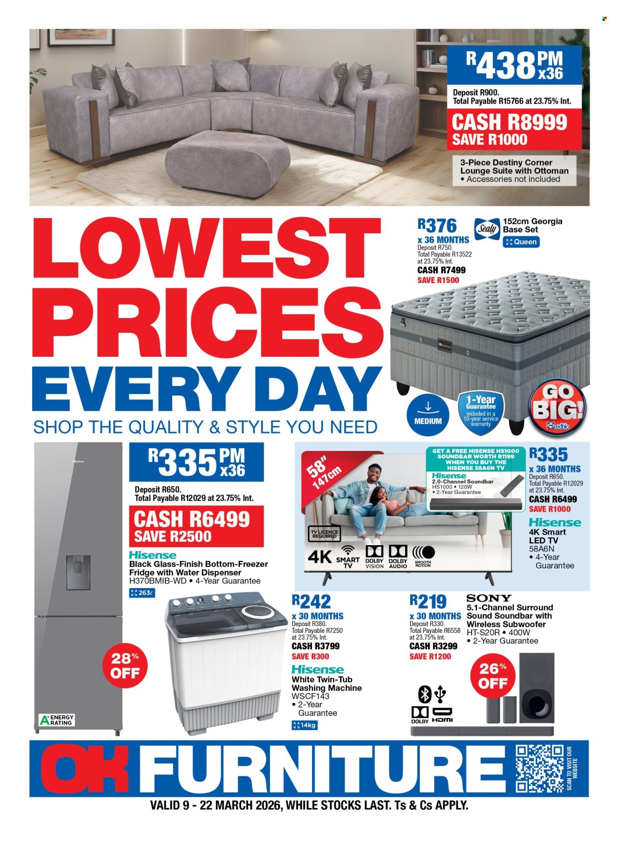 OK Furniture specials - 09/03/2026 - 22/03/2026. Page 1