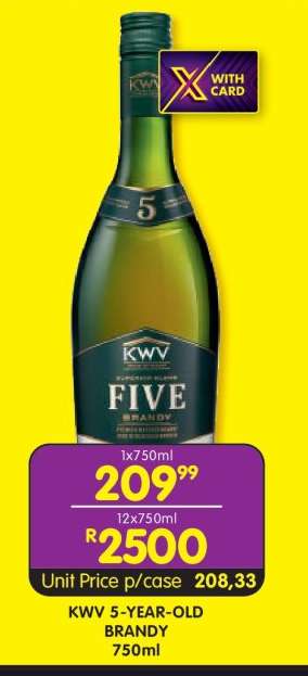 KWV 5-Year-Old Brandy 750ml
