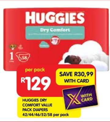 HUGGIES DRY COMFORT VALUE PACK DIAPERS