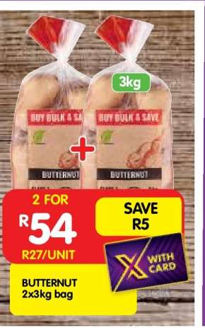 BUTTERNUT 2x3kg bag