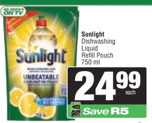 SUNLIGHT Dishwashing Liquid Refill Pouch