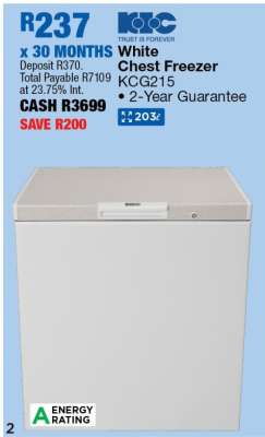 White Chest Freezer KCG215