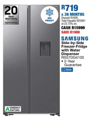 Samsung Side-by-Side Freezer-Fridge with Water Dispenser RS57DG4100