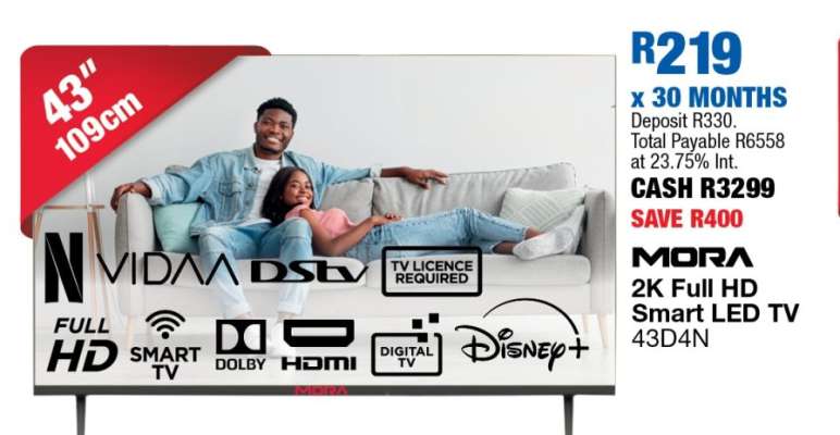 MORA 2K Full HD Smart LED TV 43D4N