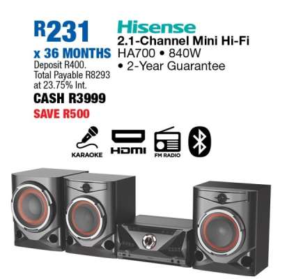 Hisense 2.1-Channel Mini Hi-Fi HA700