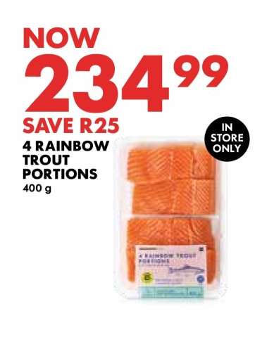 4 Rainbow Trout Portions