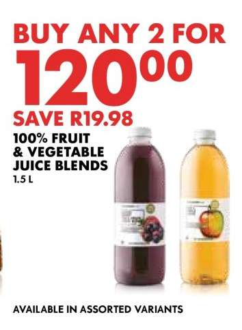100% Fruit & Vegetable Juice Blends