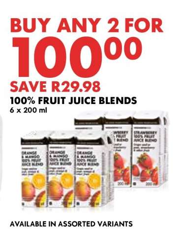 100% Fruit Juice Blends