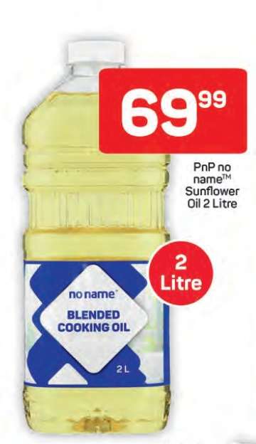 PnP no name™ Sunflower Oil 2 Litre
