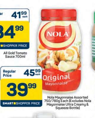 Nola Mayonnaise Assorted 750/780g