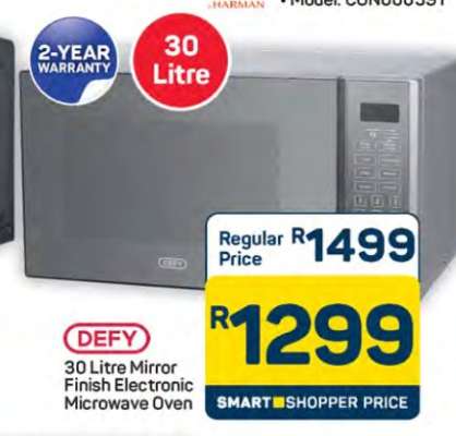 DEFY 30 Litre Mirror Finish Electronic Microwave Oven