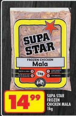 SUPA STAR FROZEN CHICKEN MALA 1kg