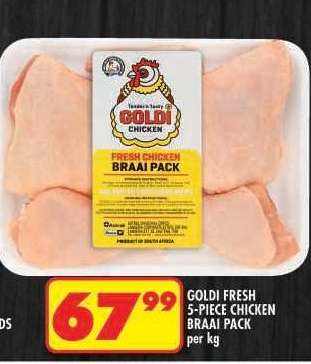 GOLDI FRESH 5-PIECE CHICKEN BRAAI PACK