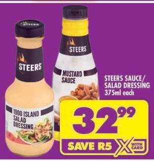 STEERS SAUCE/SALAD DRESSING