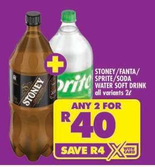 STONEY/FANTA/SPRITE/SODA WATER SOFT DRINK