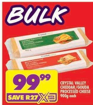 CRYSTAL VALLEY CHEDDAR / GOUDA PROCESSED CHEESE