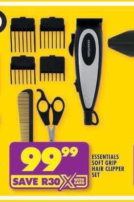 ESSENTIALS SOFT GRIP HAIR CLIPPER SET