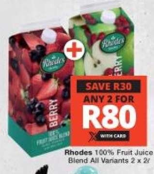 RHODES 100% FRUIT JUICE BLEND