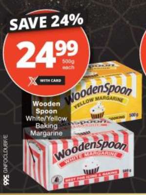 Wooden Spoon White/Yellow Baking Margarine