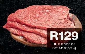 Bulk Tenderised Beef Steak