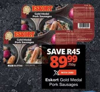 Eskort Gold Medal Pork Sausages