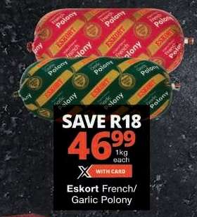 Eskort French/Garlic Polony