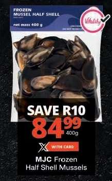 MJC Frozen Half Shell Mussels