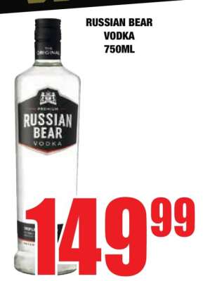 Russian Bear Vodka 750ml