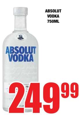 ABSOLUT VODKA 750ML