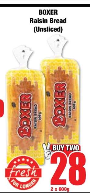 BOXER Raisin Bread (Unsliced)