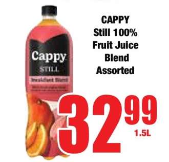 CAPPY Still 100% Fruit Juice Blend Assorted