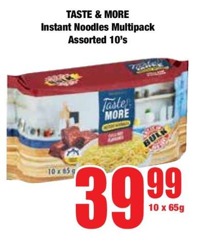 TASTE & MORE Instant Noodles Multipack Assorted 10's