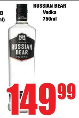 Russian Bear Vodka 750ml