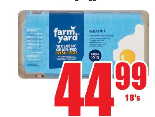 farm yard 18 CLASSIC GRAIN-FED FRESH EGGS