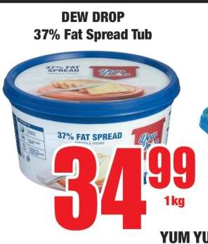 DEW DROP 37% Fat Spread Tub