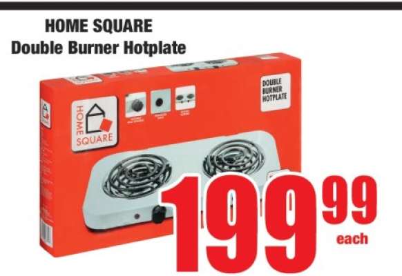 HOME SQUARE Double Burner Hotplate