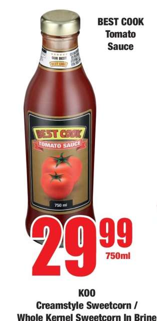 BEST COOK Tomato Sauce