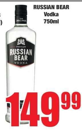 Russian Bear Vodka 750ml