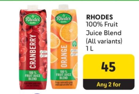 RHODES 100% FRUIT JUICE BLEND
