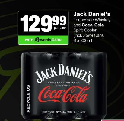 Jack Daniel’s Tennessee Whiskey and Coca-Cola Spirit Cooler