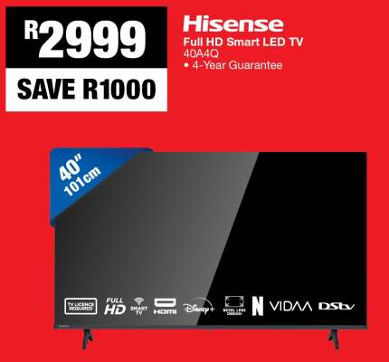 Hisense Full HD Smart LED TV 40A4Q