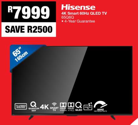 Hisense 4K Smart 60Hz QLED TV 65Q6G