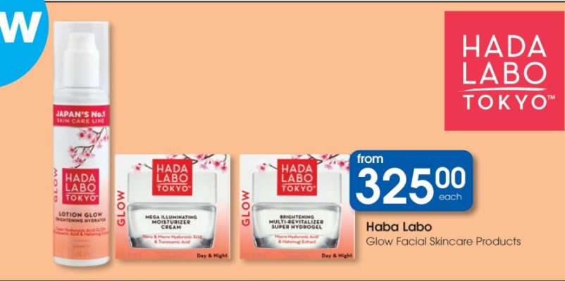 Hada Labo Glow Facial Skincare Products