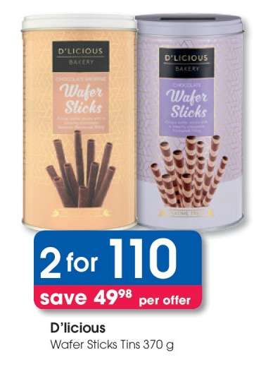 D'licious Wafer Sticks Tins 370 g
