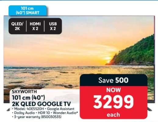 SKYWORTH 101 cm (40") 2K QLED GOOGLE TV