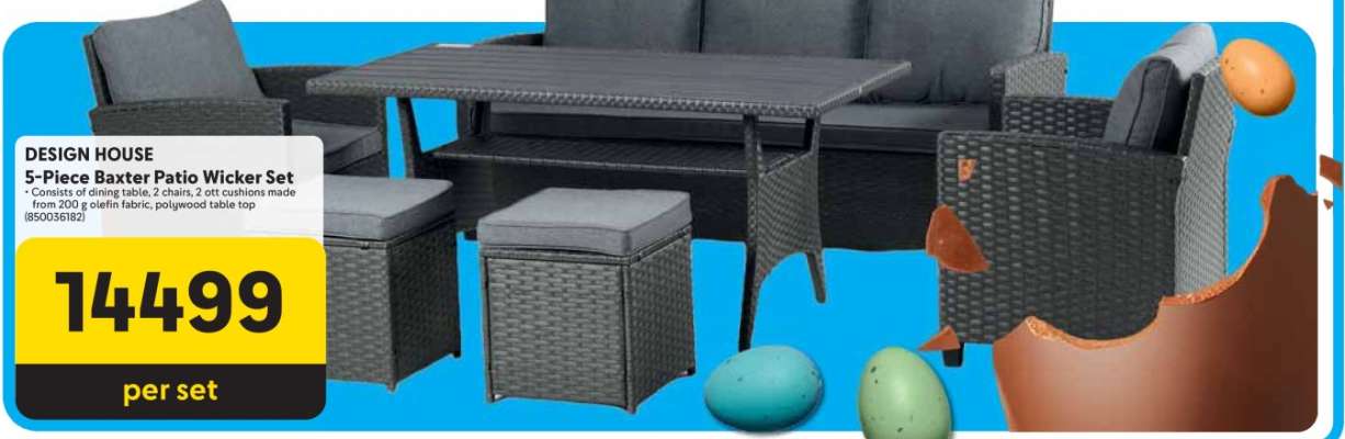 5-Piece Baxter Patio Wicker Set